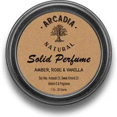 Arcadia Natural Amber, Rose & Vanilla parfüm şişesi