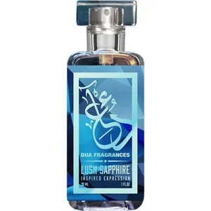 The Dua Brand Lush Sapphire perfume bottle