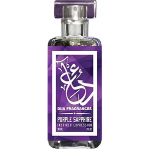 The Dua Brand Purple Sapphire perfume bottle