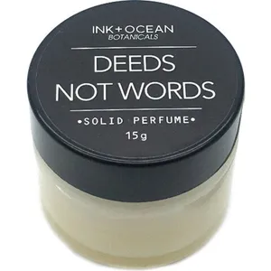 Ink + Ocean Botanicals Deeds Not Words perfume bottle