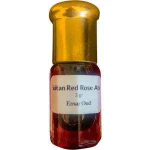 Ensar Oud Sultan Red Rose Attar perfume bottle