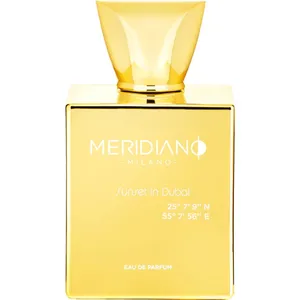 Meridiano Sunset in Dubai 25° 7’ 9’’ N 55° 7’ 56’’ E perfume bottle