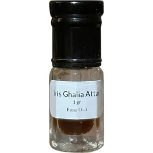 Ensar Oud Iris Ghalia Attar perfume bottle