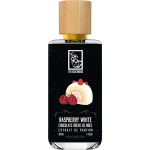 The Dua Brand Raspberry White Chocolate Bûche de Noël perfume bottle