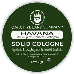 Oak City Beard Company Havana perfume bottle