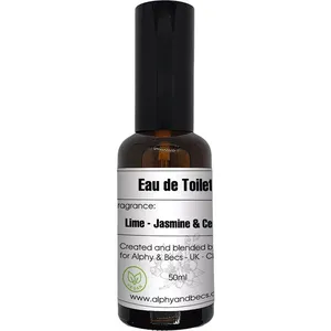 Alphy & Becs Lime - Jasmine & Cedar perfume bottle