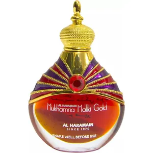 Al Haramain Mukhamria Maliki Gold perfume bottle