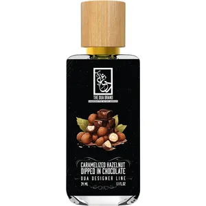 The Dua Brand Caramelized Hazelnut Dipped in Chocolate perfume bottle