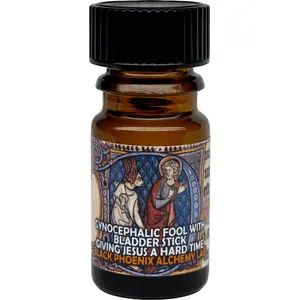 Black Phoenix Alchemy Lab Cynocephalic Fool with Bladder Stick Giving Jesus a Hard Time perfume bottle