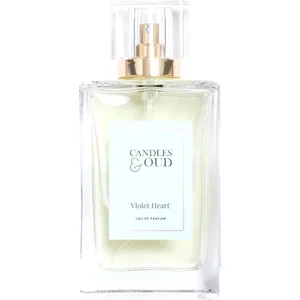 Candles & Oud Violet Heart perfume bottle