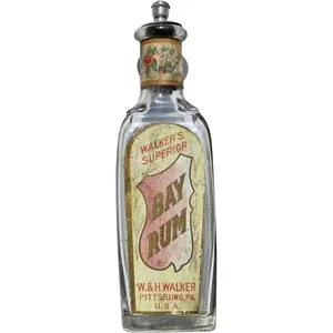 W. & H. Walker Walker's Superior Bay Rum parfüm şişesi