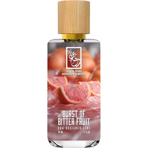 The Dua Brand Burst of Bitter Fruit perfume bottle