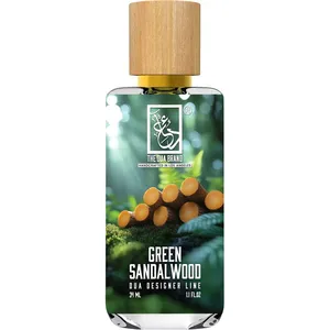 The Dua Brand Green Sandalwood perfume bottle