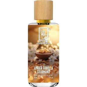 The Dua Brand Amber Vanilla Gourmand perfume bottle