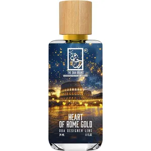 The Dua Brand Heart of Rome Gold perfume bottle