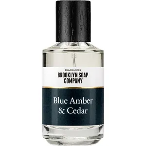Brooklyn Soap Company Blue Amber & Cedar perfume bottle