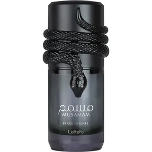 Lattafa Musamam Black Intense perfume bottle