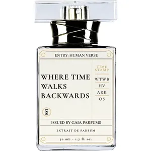 Gaia Parfums Where Time Walks Backwards perfume bottle