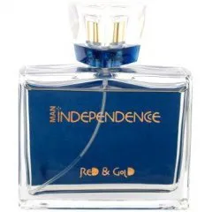 Red & Gold Independence Man perfume bottle