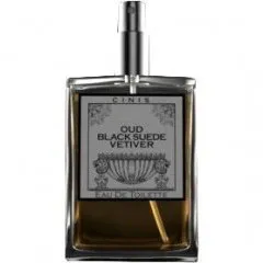 CinisLabs Oud Black Suede Vetiver perfume bottle