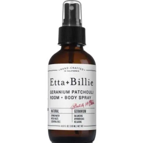 Etta + Billie Geranium Patchouli perfume bottle