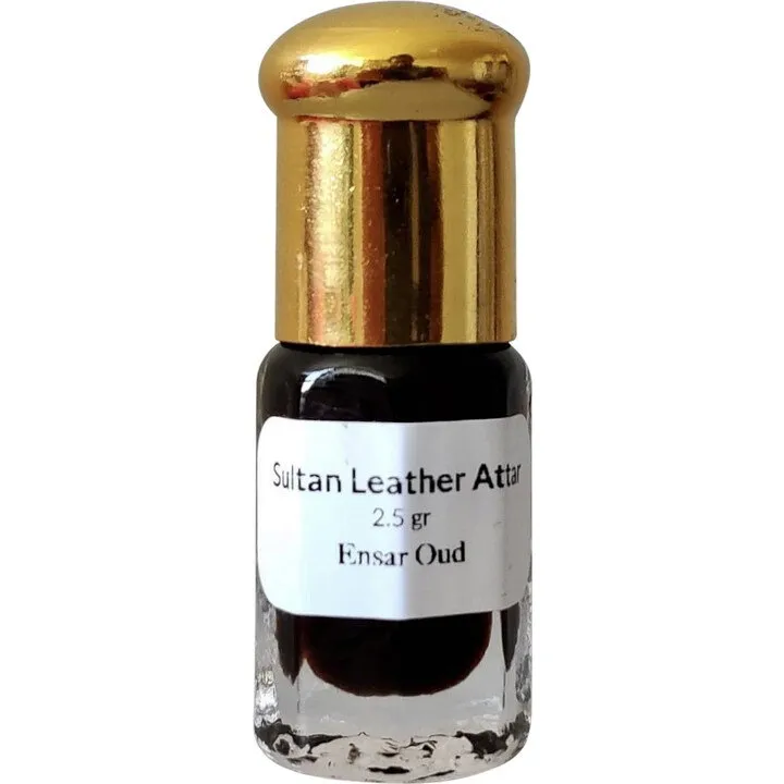 Ensar Oud Sultan Leather Attar perfume bottle