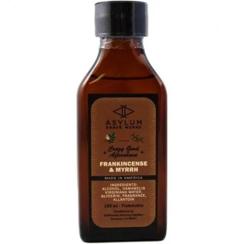 Asylum Shave Works Frankincense & Myrrh perfume bottle