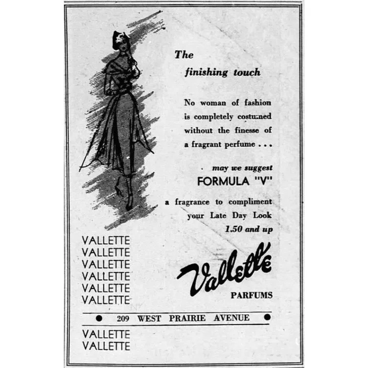 Vallette Formula ''V'' perfume bottle