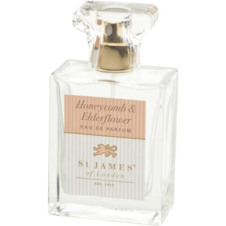 St James of London Honeycomb & Elderflower perfume bottle