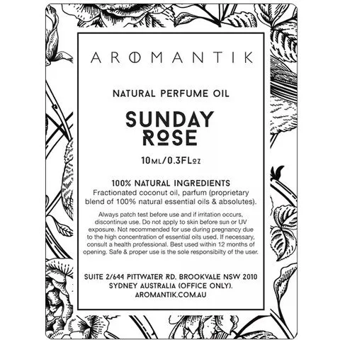 Aromantik Sunday Rose perfume bottle