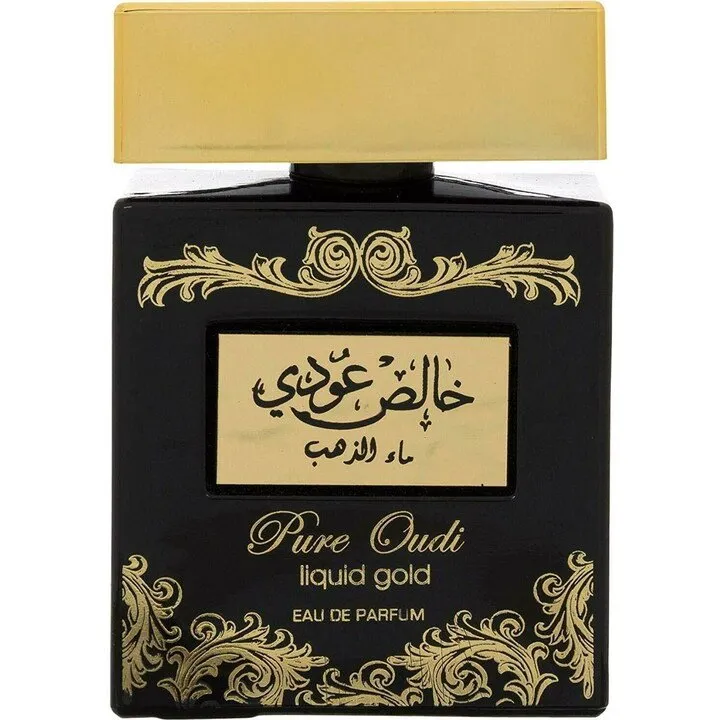 Lattafa Pure Oudi Liquid Gold parfüm şişesi