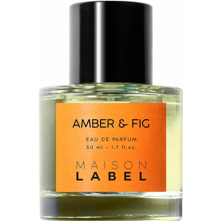 Label Amber & Fig parfüm şişesi