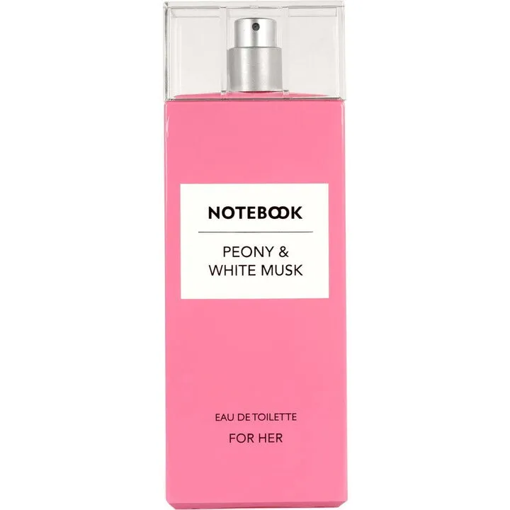 Notebook Peony & White Musk perfume bottle