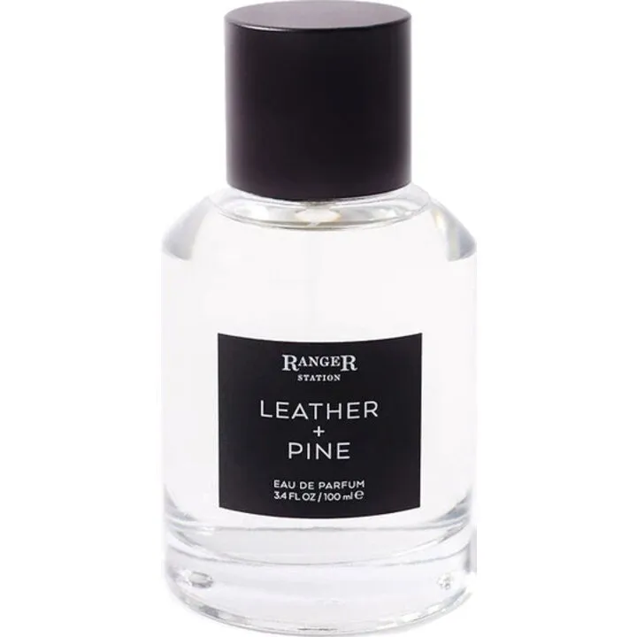 Ranger Station Leather + Pine perfume bottle