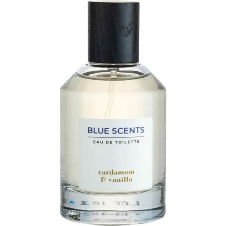 Blue Scents Cardamom & Vanilla perfume bottle