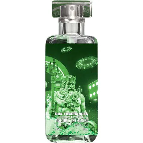 The Dua Brand Poseidon's Vert Casino perfume bottle