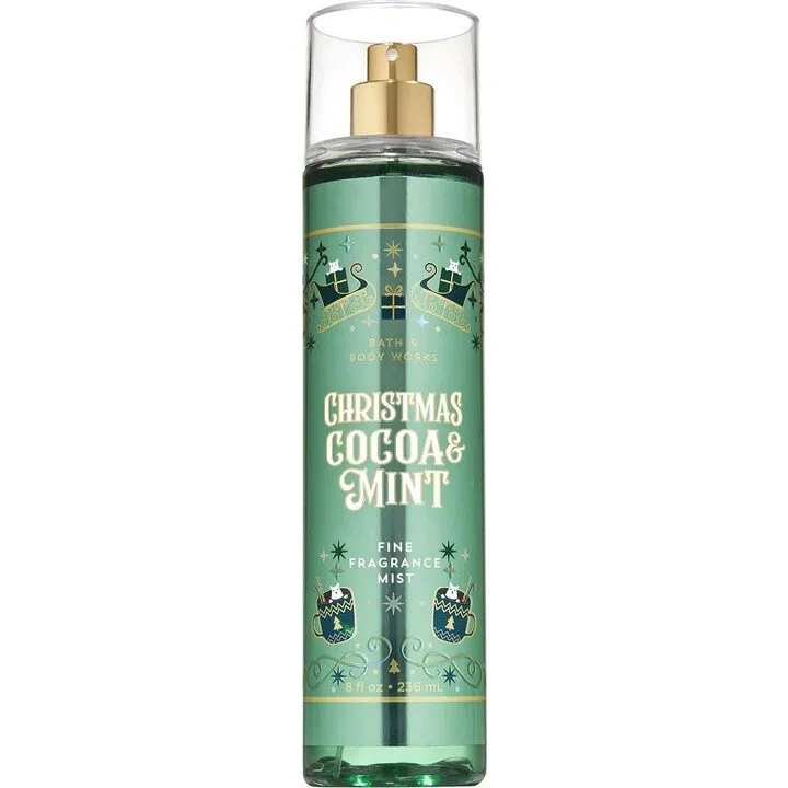 Bath & Body Works Christmas Cocoa & Mint perfume bottle