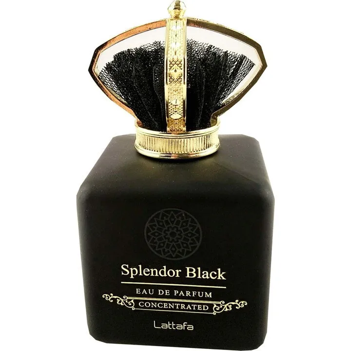 Lattafa Splendor Black perfume bottle