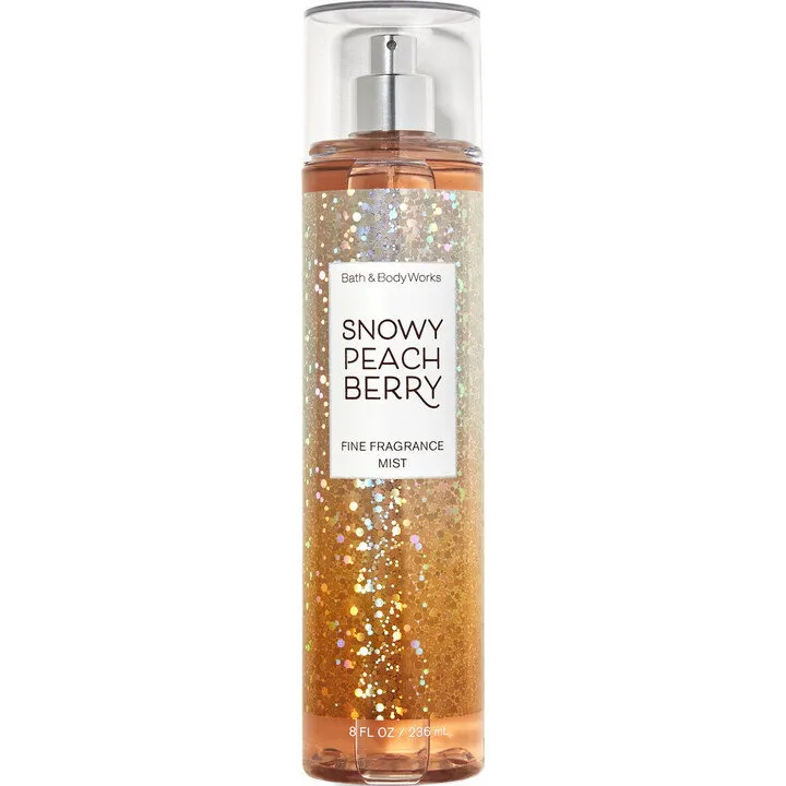 Bath & Body Works Snowy Peach Berry perfume bottle