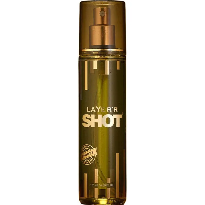 Layer'r Shot Gold - Sporty perfume bottle