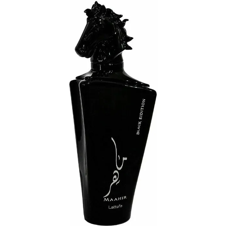 Lattafa Maahir Black Edition parfüm şişesi
