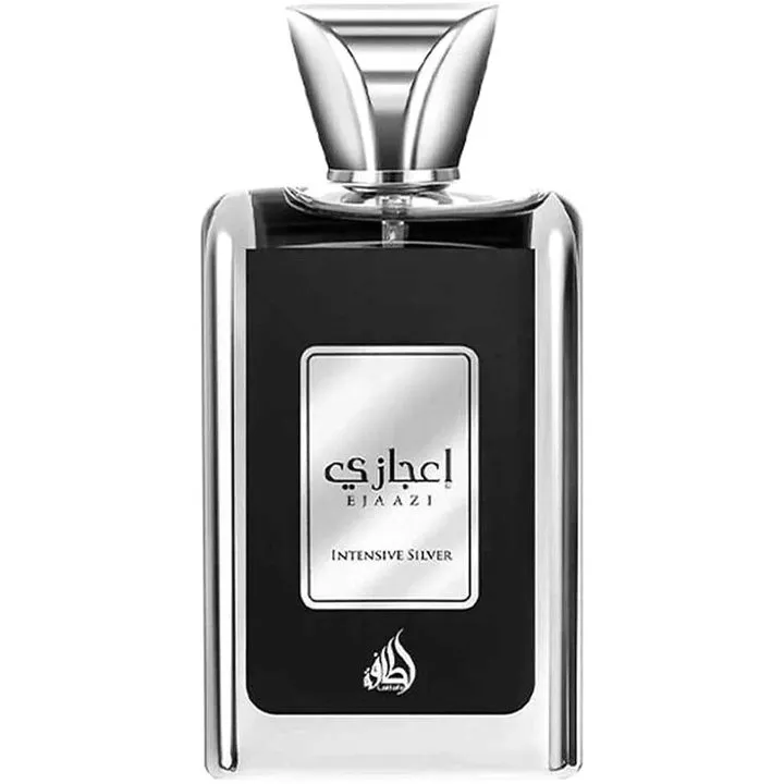 Lattafa Ejaazi Intensive Silver perfume bottle