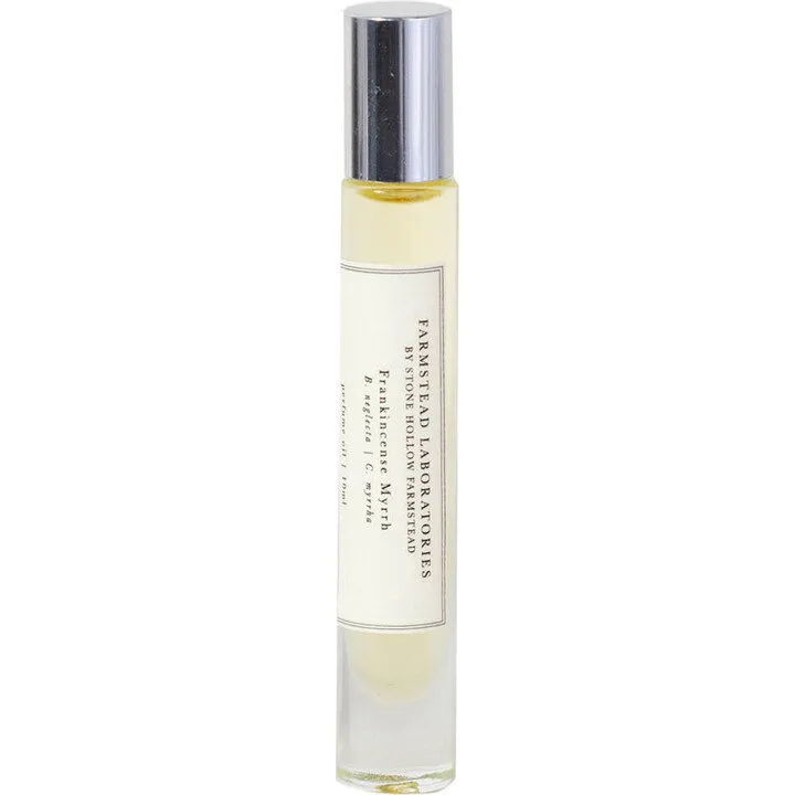 Stone Hollow Farmstead Frankincense Myrrh perfume bottle