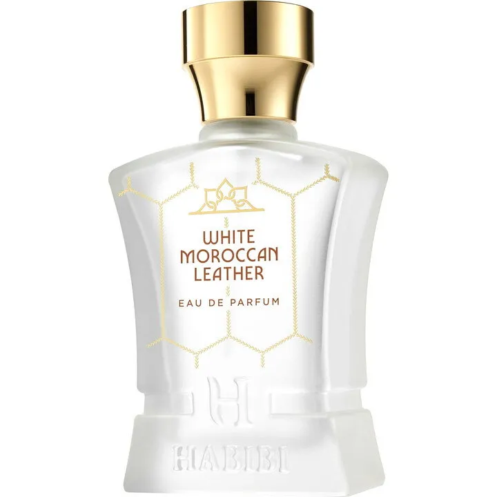 Habibi White Moroccan Leather perfume bottle