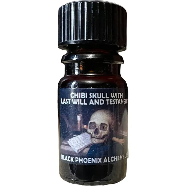 Black Phoenix Alchemy Lab Chibi Skull With Last Will and Testament parfüm şişesi