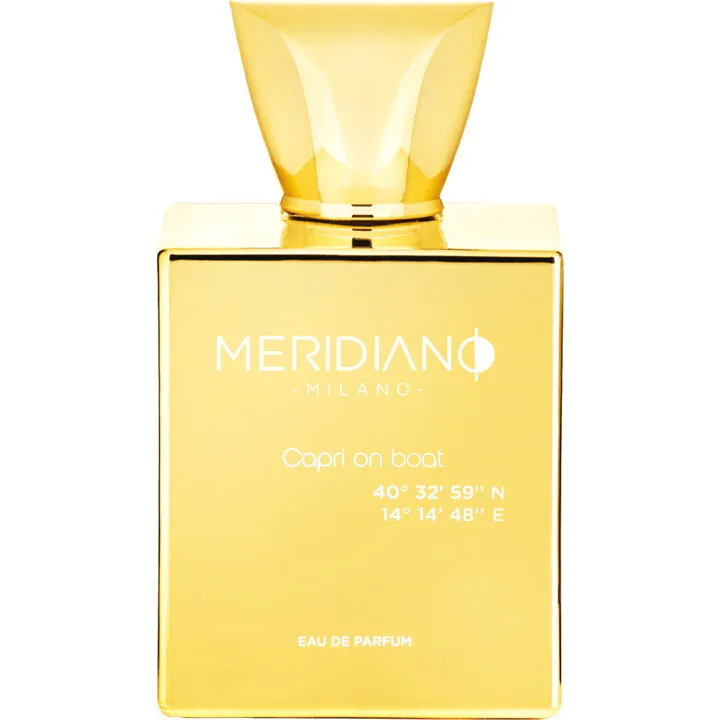 Meridiano Capri on Boat 40° 32’ 59’’ N 14° 14’ 48’’ E perfume bottle