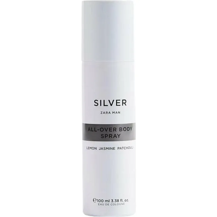 Zara Man Silver All-Over Body Spray (Eau de Cologne) parfüm şişesi