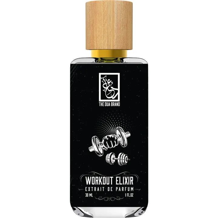 The Dua Brand Workout Elixir perfume bottle