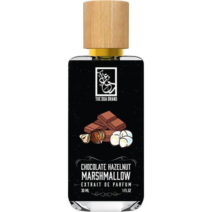 The Dua Brand Chocolate Hazelnut Marshmallow perfume bottle