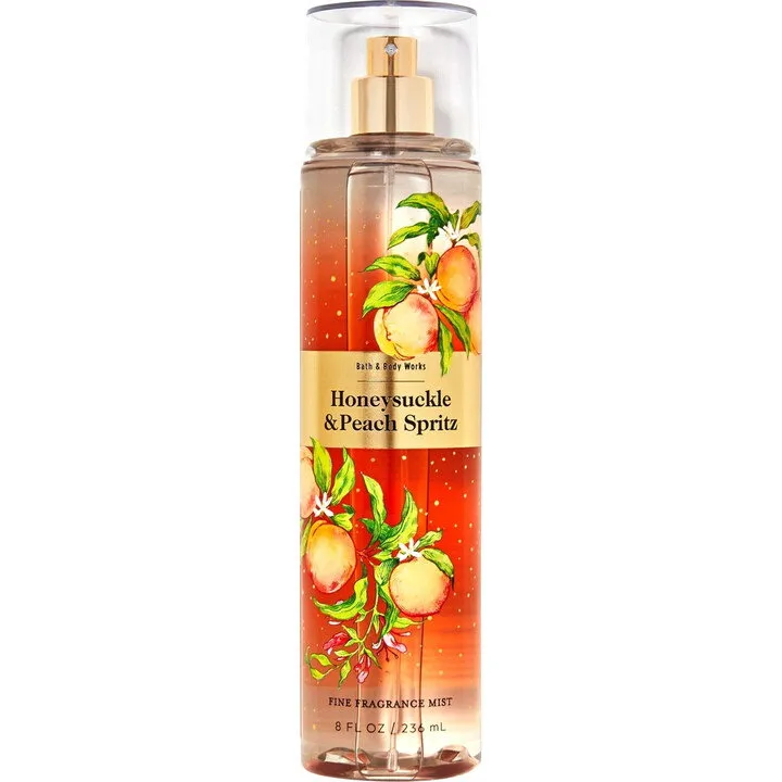 Bath & Body Works Honeysuckle & Peach Spritz perfume bottle